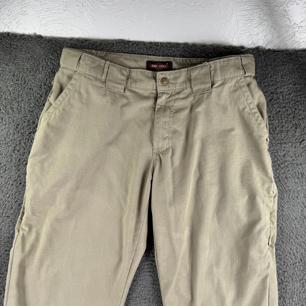 True Spec Tactical Pants Women 14 Rip Stop Cargo Adjustable Beige Hiking Securit - Picture 7 of 16
